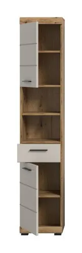 Hochschrank Scout | mit Schubkasten | Kaschmir / Evoak Oak