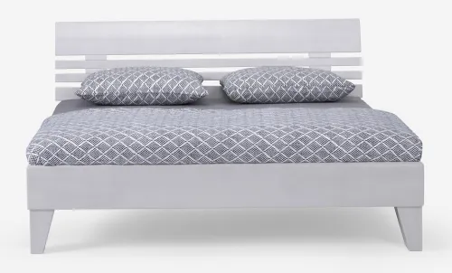 Holzbett massiv Dahlia | Buche weiß lackiert | 140x210 | Kopfteil 1