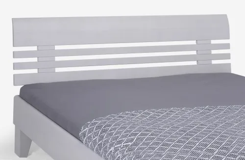 Holzbett massiv Dahlia | Buche weiß lackiert | 140x210 | Kopfteil 1