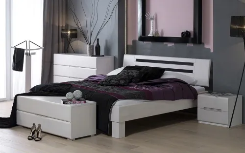 Holzbett massiv Dahlia | Buche weiß lackiert | 160x220 | Kopfteil 2