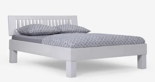 Holzbett massiv Dahlia | Buche weiß lackiert | 200x200 | Kopfteil 3