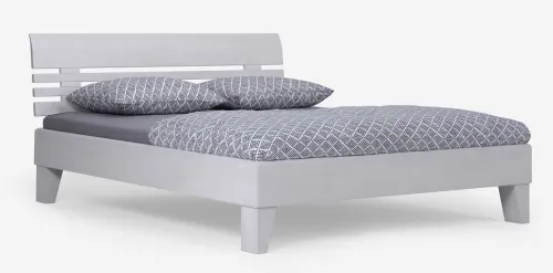 Holzbett massiv Dahlia | Buche weiß lackiert | 90x210 | Kopfteil 1