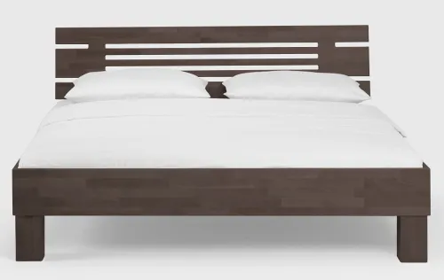 Holzbett massiv Daisy | Buche wenge lackiert | 100x190 | Kopfteil 1