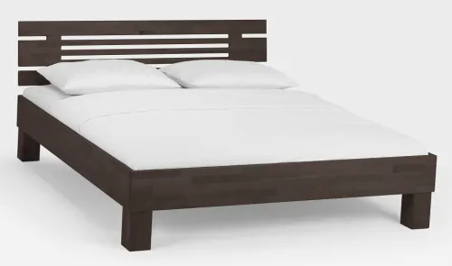 Holzbett massiv Daisy | Buche wenge lackiert | 100x220 | Kopfteil 1