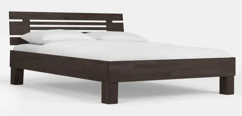 Holzbett massiv Daisy | Buche wenge lackiert | 140x210 | Kopfteil 1