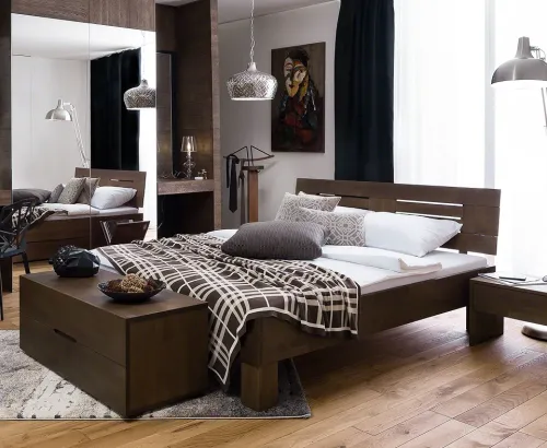 Holzbett massiv Daisy | Buche wenge lackiert | 200x190 | Kopfteil 3