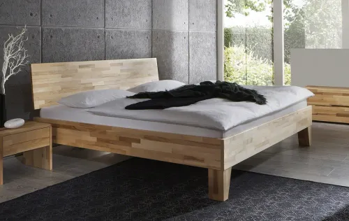 Holzbett massiv Daisy | Kernbuche geölt | 90x210 | Kopfteil 2