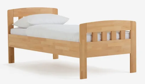 Holzbett massiv Jasmine | Buche lackiert | 100x210 | mit Fußteil