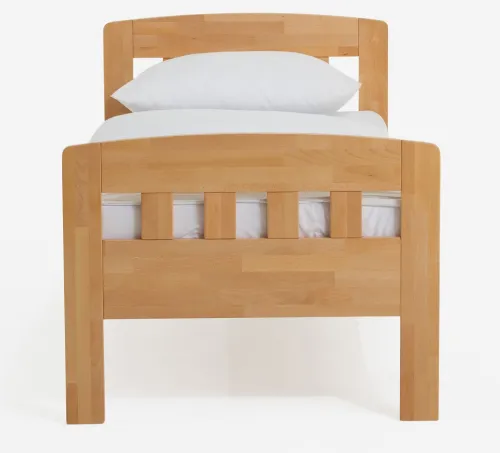 Holzbett massiv Jasmine | Buche lackiert | 100x210 | mit Fußteil