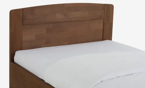 Holzbett massiv Jasmine | Buche walnuss geölt | 90x210 | ohne Fußteil