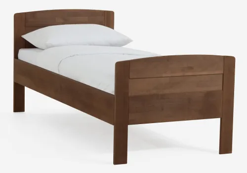 Holzbett massiv Jasmine | Buche walnuss geölt | 90x220 | mit Fußteil