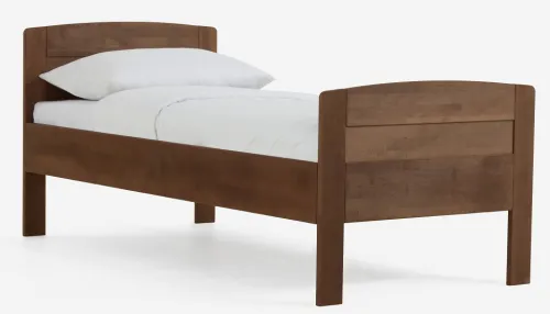 Holzbett massiv Jasmine | Buche walnuss geölt | 90x220 | mit Fußteil