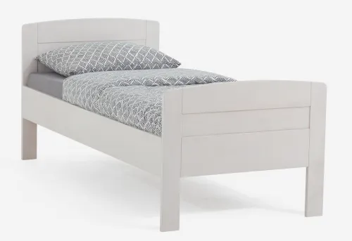 Holzbett massiv Jasmine | Buche weiß lackiert | 100x210 | mit Fußteil