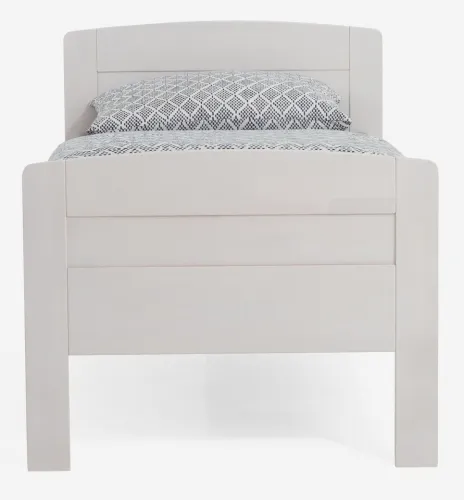Holzbett massiv Jasmine | Buche weiß lackiert | 100x210 | mit Fußteil