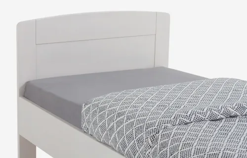 Holzbett massiv Jasmine | Buche weiß lackiert | 120x220 | mit Fußteil