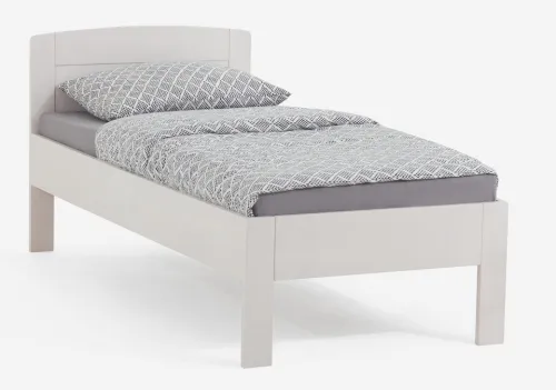 Holzbett massiv Jasmine | Buche weiß lackiert | 90x210 | ohne Fußteil