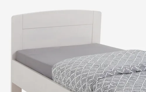 Holzbett massiv Jasmine | Buche weiß lackiert | 90x210 | ohne Fußteil