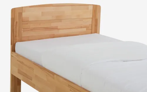 Holzbett massiv Jasmine | Kernbuche geölt | 100x220 | Kopfteil 2 ohne Fußteil