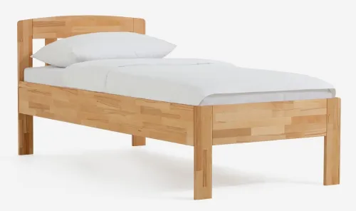Holzbett massiv Jasmine | Kernbuche geölt | 120x190 | Kopfteil 1 ohne Fußteil