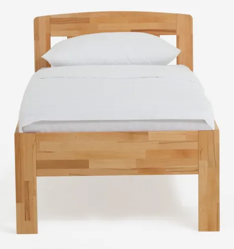 Holzbett massiv Jasmine | Kernbuche geölt | 120x190 | Kopfteil 1 ohne Fußteil