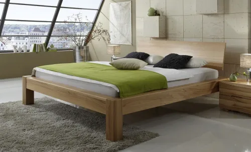 Holzbett massiv Lotus | Kernbuche geölt | 140x220 | Kopfteil 3
