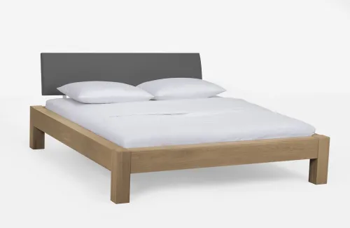 Holzbett massiv Lotus | Wildeiche Honig geölt | 140x220 | Kopfteil 1