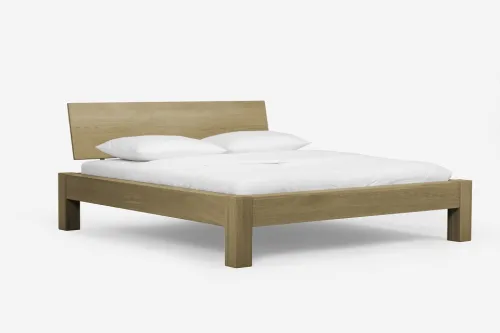 Holzbett massiv Lotus | Wildeiche Honig geölt | verschiedene Größen 140x210 Kopfteil 1