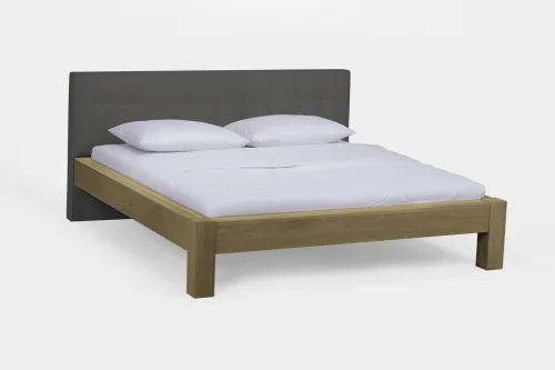 Holzbett massiv Lotus | Wildeiche Honig geölt | verschiedene Größen 200x210 Kopfteil 1
