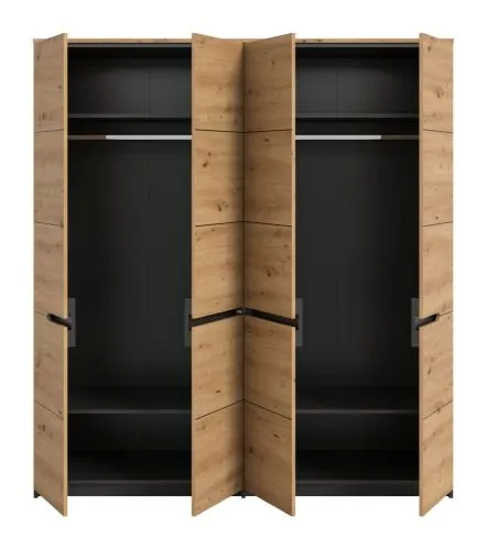 Kleiderschrank Canu | Artisan / Basalt grau