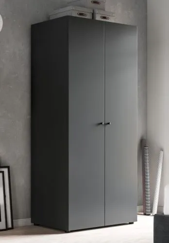 Kleiderschrank Darwin | mit 2 Türen | anthrazit
