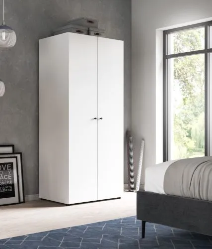 Kleiderschrank Darwin | mit 2 Türen | weiß