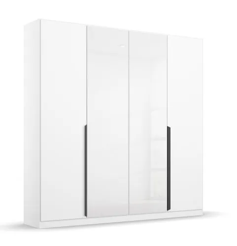Kleiderschrank Drehtürenschrank Artemis | mit Glastüren | alpinweiß / weiß | verschiedene größen
