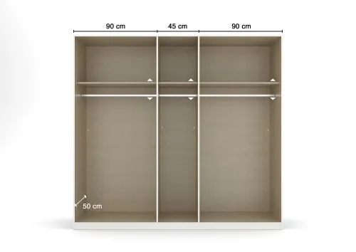 Kleiderschrank Drehtürenschrank Glamour | mit Schubkästen | weiß Hochglanz / alpinweiß | verschiedene Größen