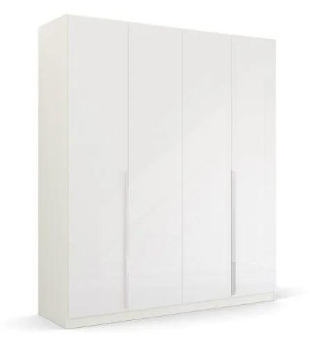 Kleiderschrank Drehtürenschrank Glamour | weiß Hochglanz / alpinweiß | verschiedene Größen