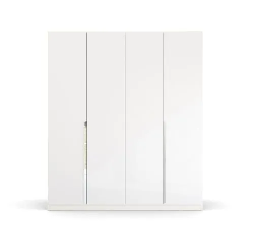 Kleiderschrank Drehtürenschrank Glamour | weiß Hochglanz / alpinweiß | verschiedene Größen