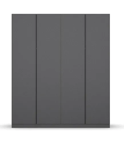Kleiderschrank Drehtürenschrank Monostar | 4-türig | grau-metallic 181 x 210 x 54