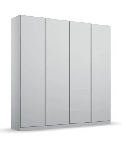 Kleiderschrank Drehtürenschrank Monostar | 4-türig | seidengrau 181 x 210 x 54 cm