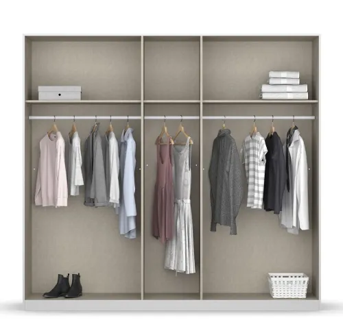 Kleiderschrank Drehtürenschrank Monostar | 5-türig | seidengrau 226 x 210 x 54