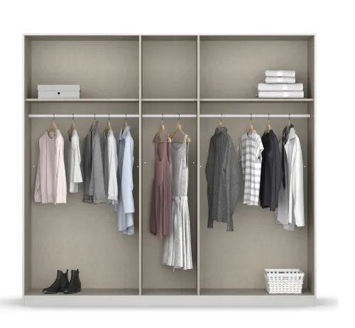 Kleiderschrank Drehtürenschrank Monostar | 5-türig | seidengrau 226 x 210 x 54
