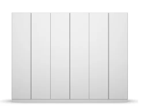 Kleiderschrank Drehtürenschrank Monostar | 6-türig | Alpinweiß 271 x 210 x 54 cm