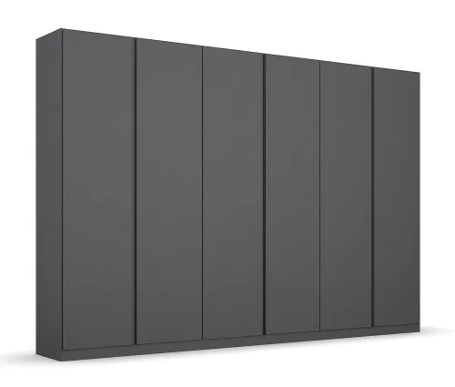 Kleiderschrank Drehtürenschrank Monostar | 6-türig | grau-metallic 271 x 210 x 54