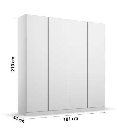 Kleiderschrank Drehtürenschrank Monostar | Alpinweiß | verschiedene Größen