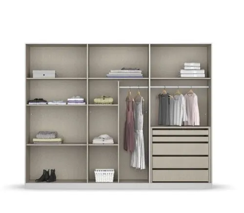 Kleiderschrank Drehtürenschrank Monostar | mit Glastüren | opt. Zubehör | Glas basalt / grau metallic | verschiedene Größen