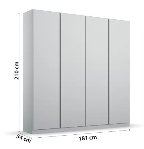 Kleiderschrank Drehtürenschrank Monostar | seidengrau | verschiedene Größen