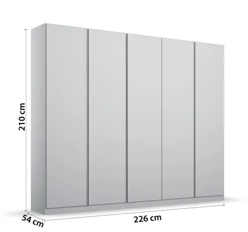 Kleiderschrank Drehtürenschrank Monostar | seidengrau | verschiedene Größen