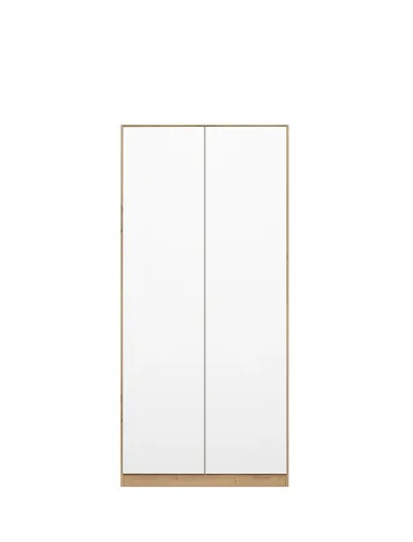Kleiderschrank Drehtürenschrank Nidda | 2-türig | Alpinweiß / Eiche Artisan