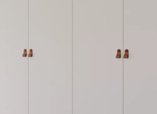 Kleiderschrank Drehtürenschrank Quadra-Spin | 4-türig | alpinweiß | 181x210 | Griff Homey