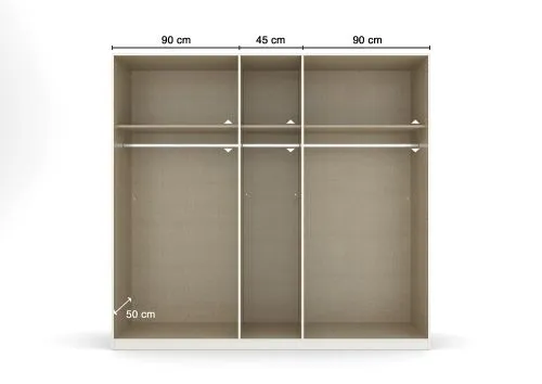 Kleiderschrank Drehtürenschrank Quadra-Spin | alpinweiß | verschiedene Größen