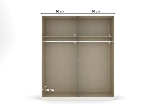 Kleiderschrank Drehtürenschrank Quadra-Spin | alpinweiß | verschiedene Größen