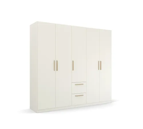 Kleiderschrank Drehtürenschrank Quadra-Spin | mit Schubkästen | alpinweiß | verschiedene Größen
